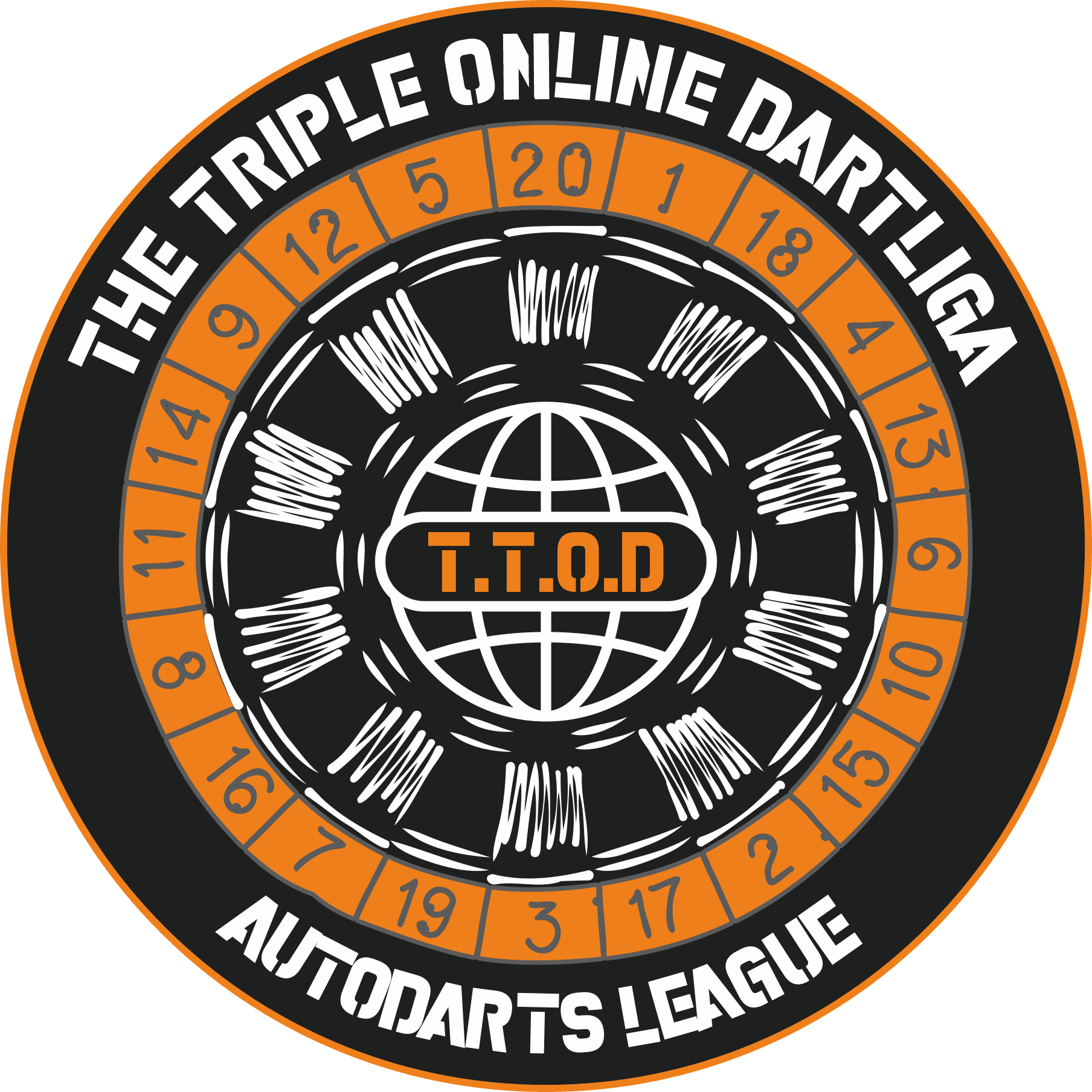 Logo der The Triple Online Dartliga — eine Dartscheibe mit Zahlenkranz